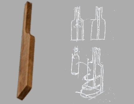 bottle-wall-basket handrail sketch