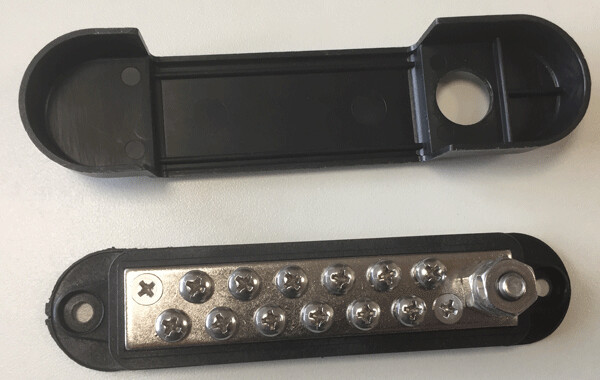 Minblok / busbar centrale min-aansluiting voor 12V
