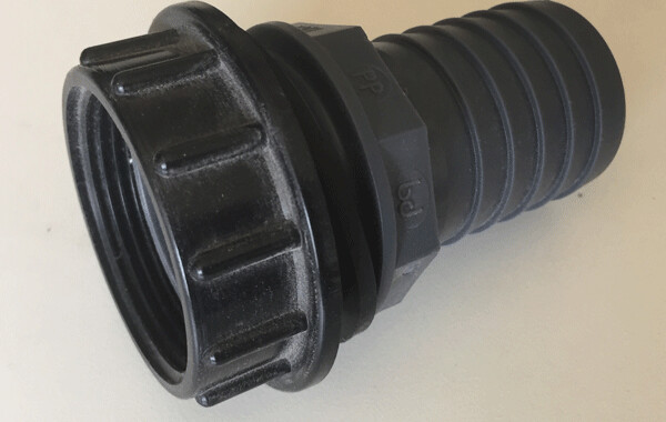 Tankdoorvoer recht met slangtule 25mm