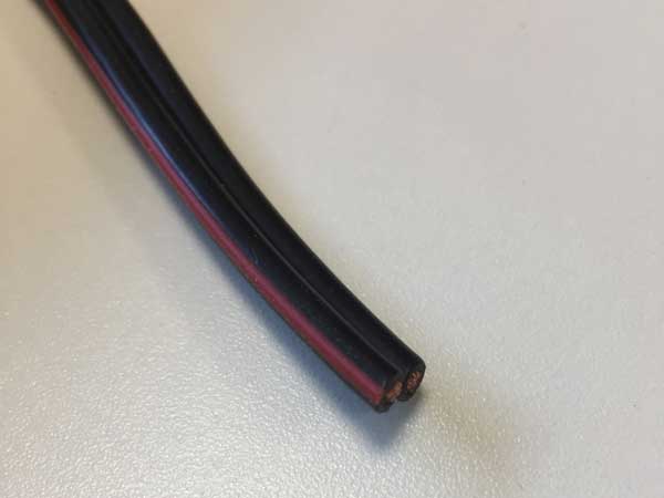 Elektrakabel twee aderig 12V 2,5mm2 flexibel