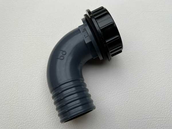Tankdoorvoer haaks met slangtule 40mm