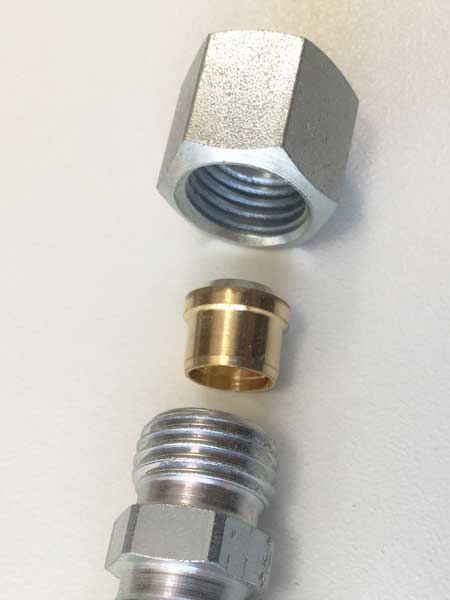 Knelkoppeling 8 mm kneldeel uit elkaar
