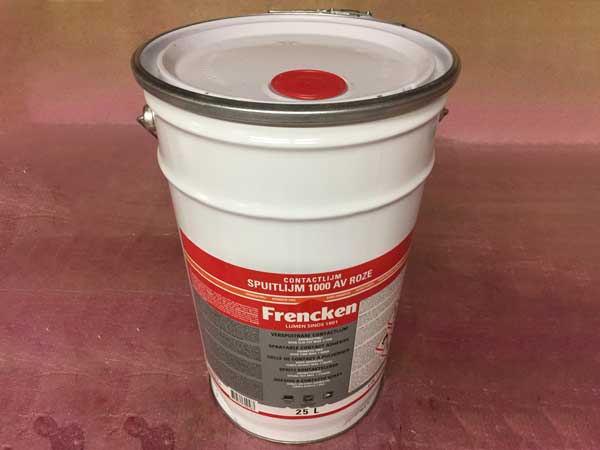 Contactlijm, spuitlijm Frencken 1000 roze 25 liter