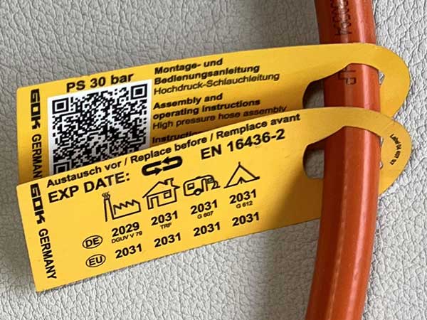 gasslang labels met datums