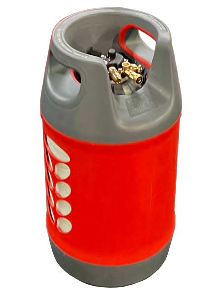 LPG kunststof gasfles rood