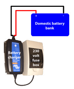 Acculader aansluitschema