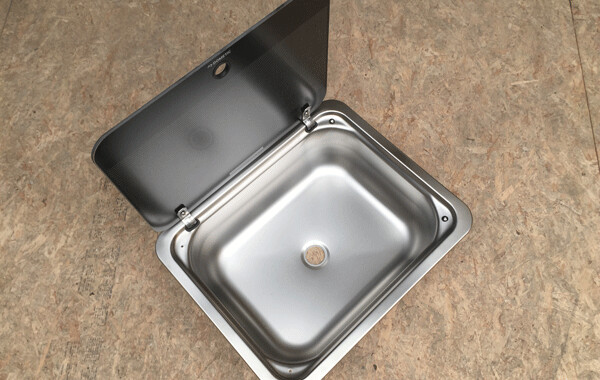 Spoelbak Dometic met glazen klep