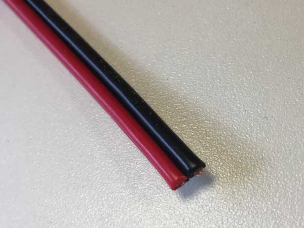 Elektrakabel twee aderig 12V 1,5mm2 flexibel