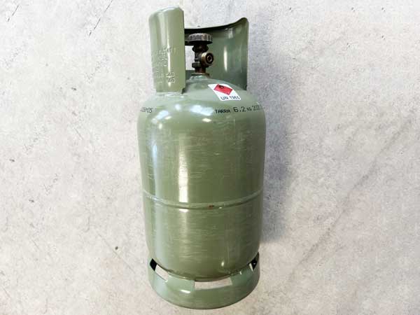 Gasfles groen metaal 5kg propaan